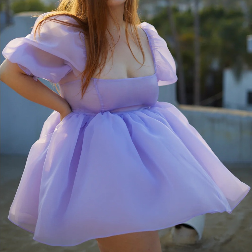 Selkie The Lilac Puff Dress